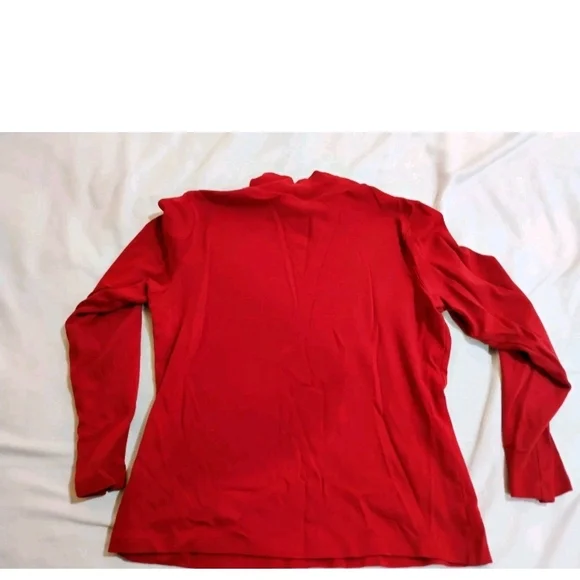 St. John's Bay Classic Red Long Sleeve Tee - Picture 3 of 5